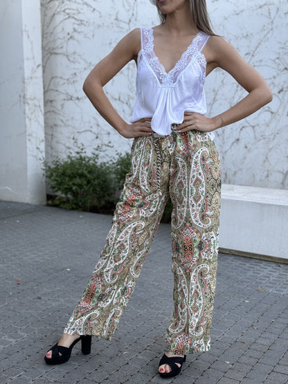 Pantalone donna fantasia made in italy