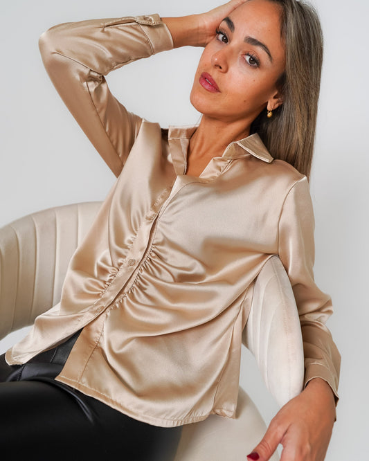 Camicia donna oro made in Italy