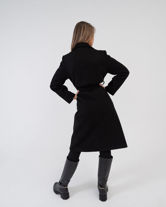 Cappotto nero donna made in Italy