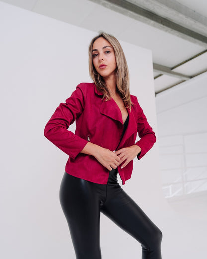 Giacca blazer donna camoscio made in Italy