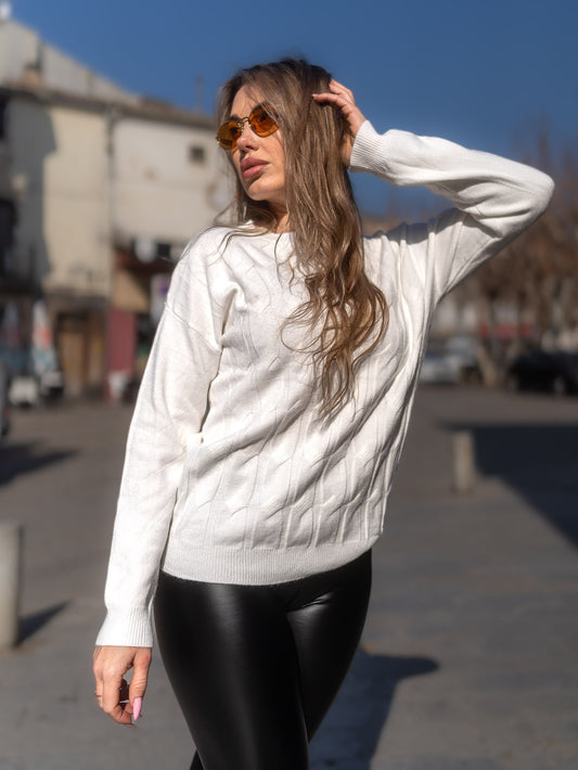 Maglione donna bianco