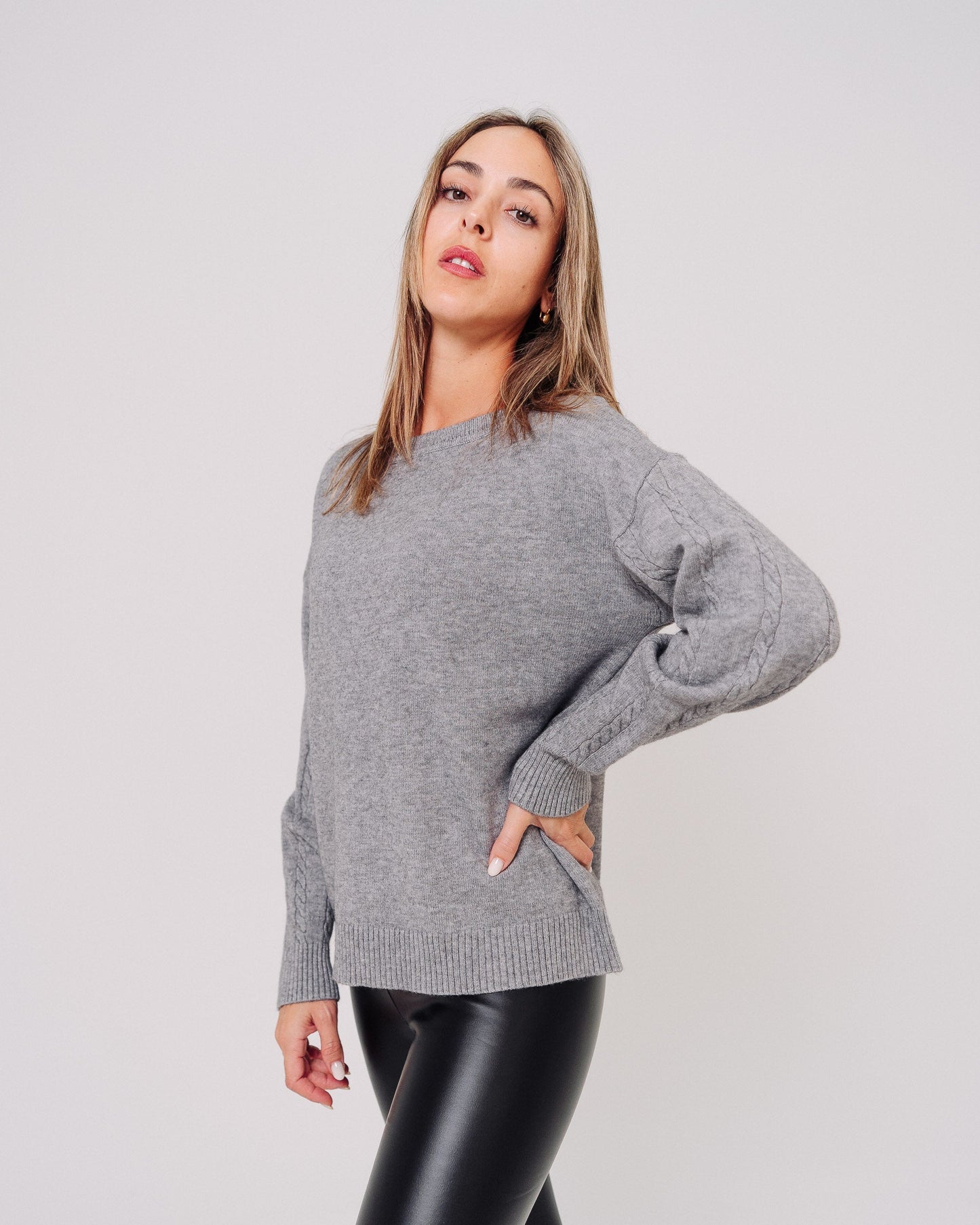 Maglione donna grigio made in Italy