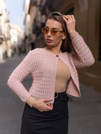 Maglione donna rosa made in italy