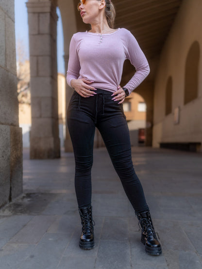 Maglione donna rosa made in italy