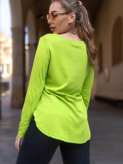 Maglione donna verde made in italy