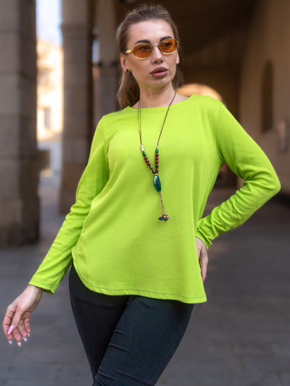 Maglione donna verde made in italy