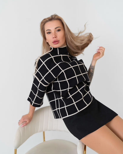 Maglione lungo donna nero