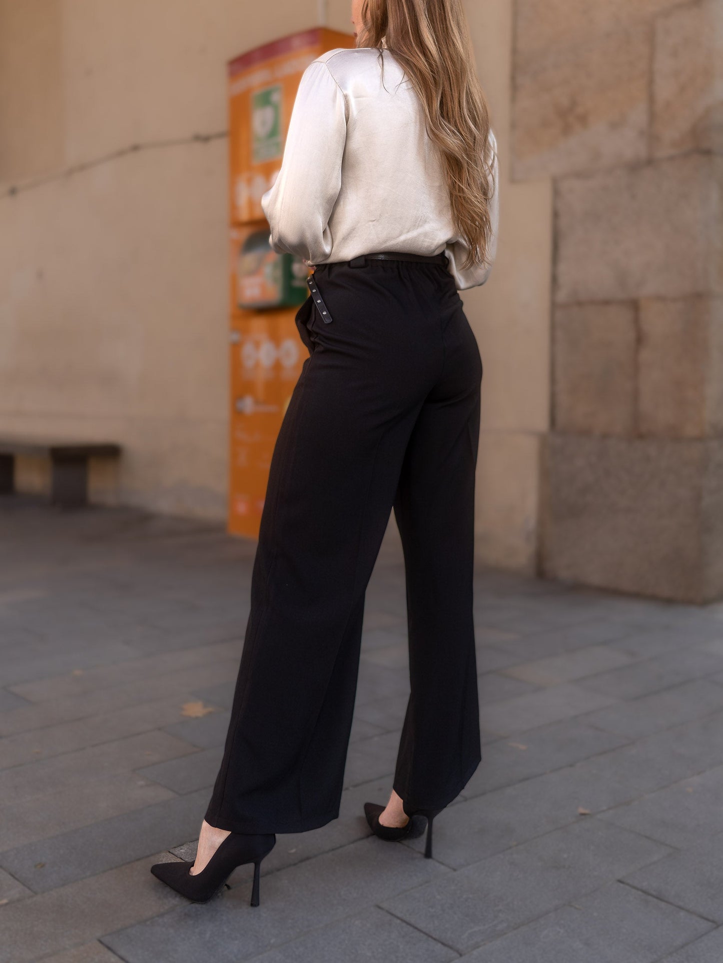 Pantalone nero donna made in italy